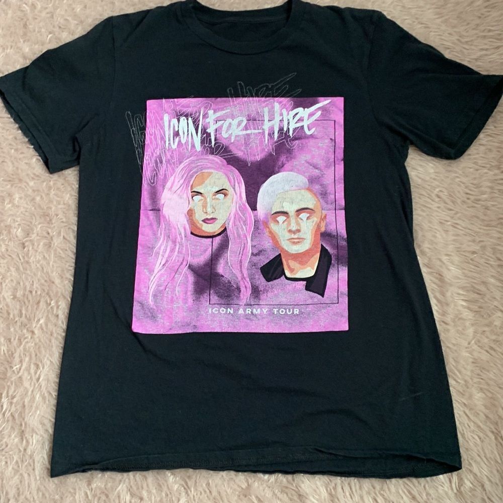 Icon For Hire “Army Tour” Graphic Concert T-shirt S Black - Picture 2 of 4